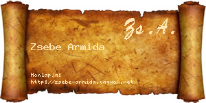 Zsebe Armida névjegykártya